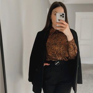 ZARA Animal print shirt. Brand new. Size S. 100% polyester